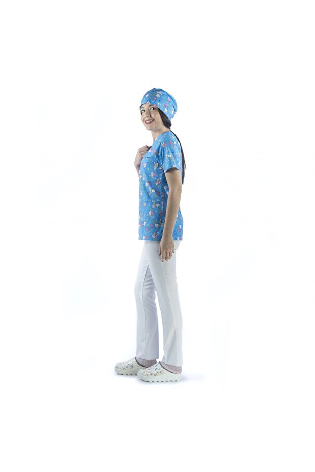 Envelope Collar Patterned Top - 2109 Teeth - 3