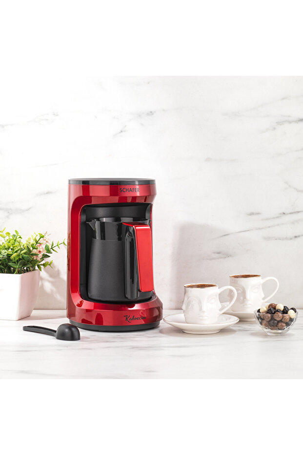 Red Automatic Turkish Coffee Machine - Kahvecim - 3