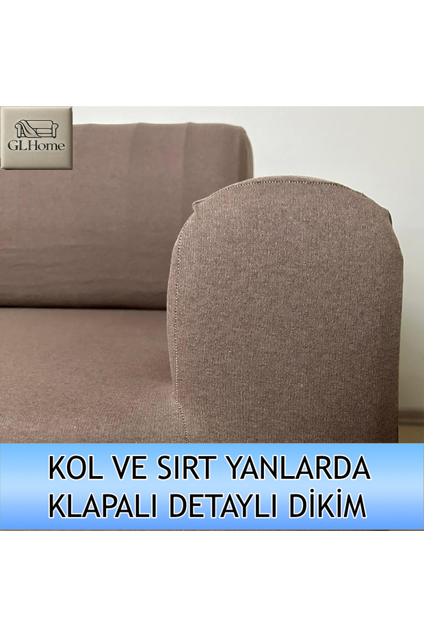 %100 PAMUK FRANSIZ KUMAŞ TEKLİ KOMPLE GİYDİRME TEKLİ & BERJER , BOHEM, PORTO, vb MODEL KOLTUK KILIFI - 4