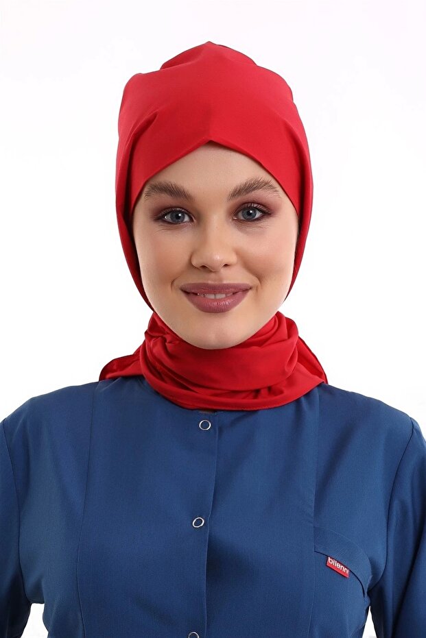حجاب الرقبة مربوط بونيه - 115 أحمر