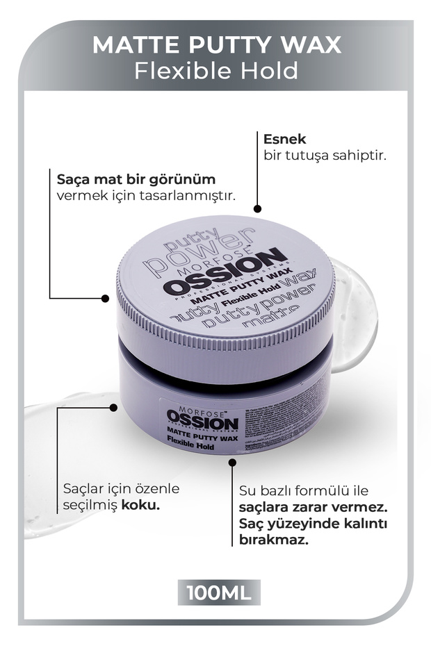 Morfose Flexible Hold Putty Kremsi Mat Wax 100 ml - 2