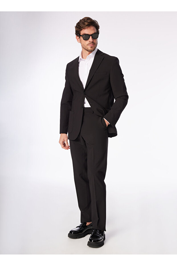 Siyah Erkek Mono Yaka Basic Takım Elbise F4SM-TKM 0363 - 1