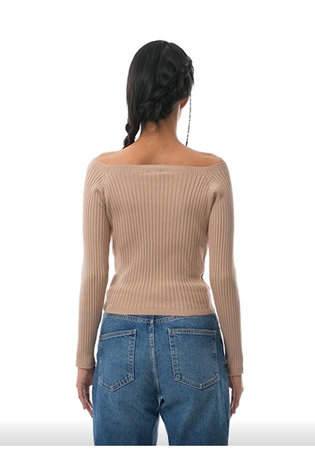 Crop Kadın Bluz U.kol - 2