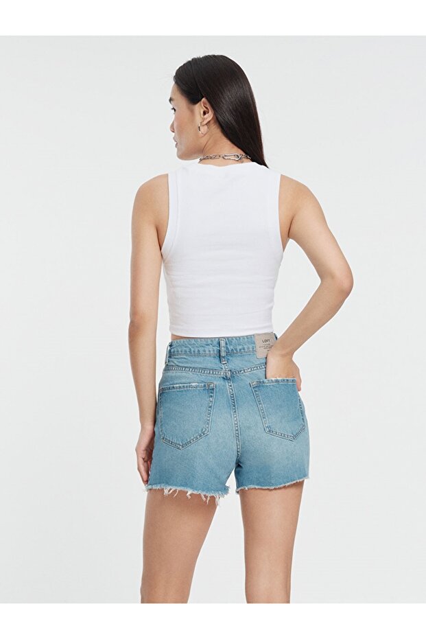 Kadın Mavi Şort - Lf2032708 - 3