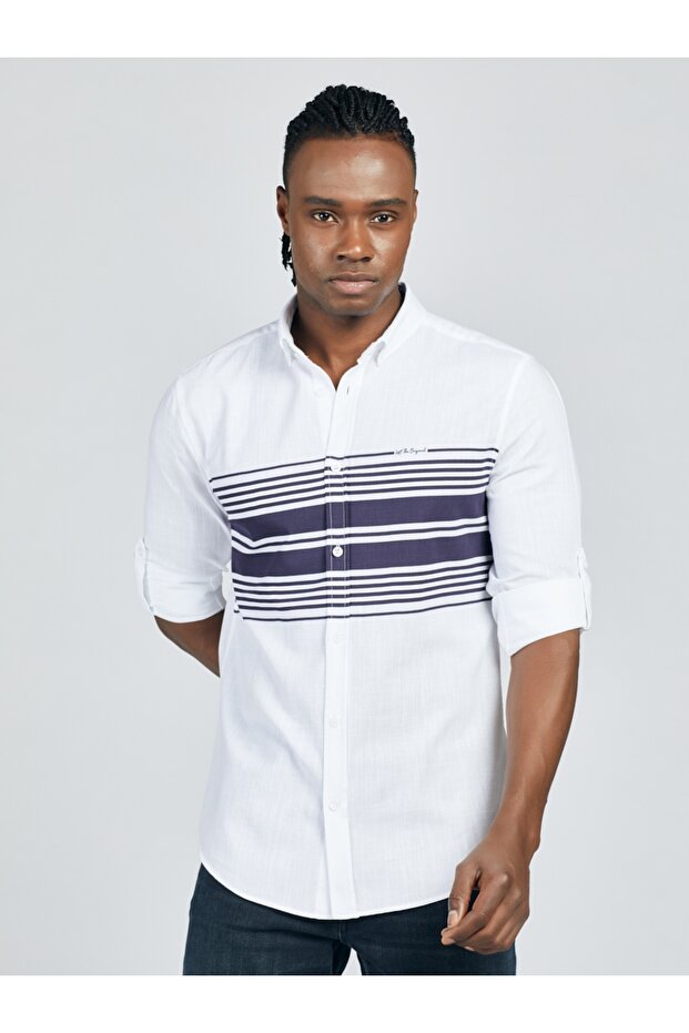 Erkek Çizgili Gömlek - 1