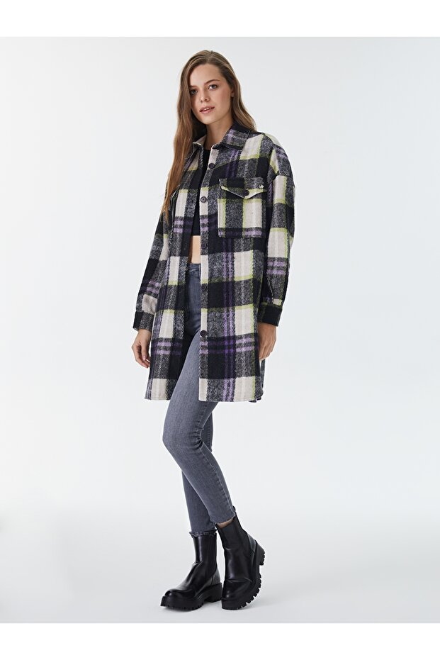 Kadın Ekoseli Ceket - 4