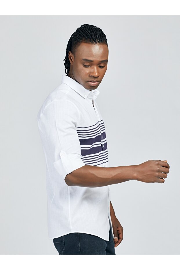 Erkek Çizgili Gömlek - 3