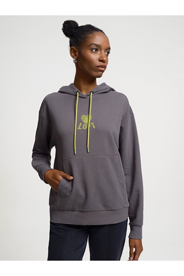 Oversize Kadın Sweatshirt - 1