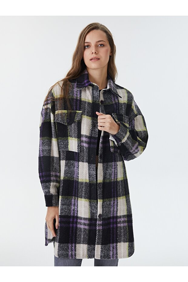 Kadın Ekoseli Ceket - 1