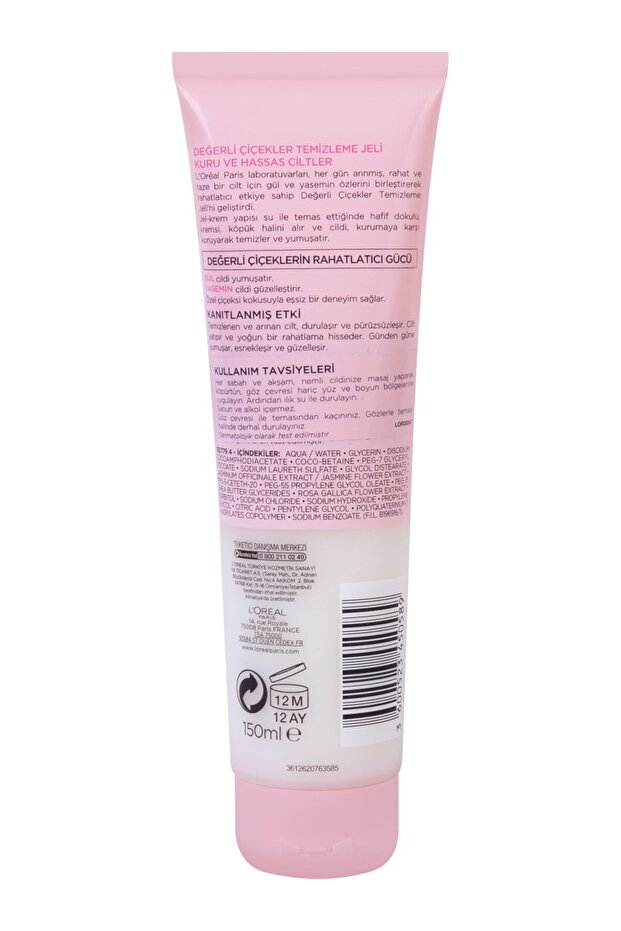 Değerli Çiçekler Hassas Ciltler için Yüz Temizleme Jeli 150 ml 3600523450589 - 3