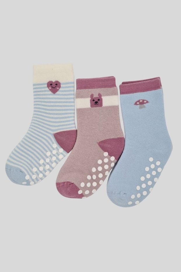 3 Pairs of Baby Girl-Child Anti-Slip Sole Winter Towel Socks