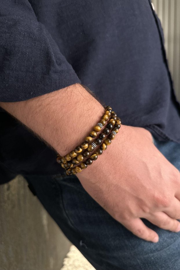99-Bead Bracelet Prayer Rosary Tiger's Eye (Necklace - Bracelet - Prayer Beads)