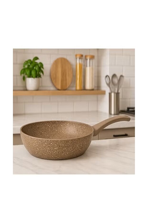 OMS - 24 Cm None Stick Granite Frypan - Made in Turkey