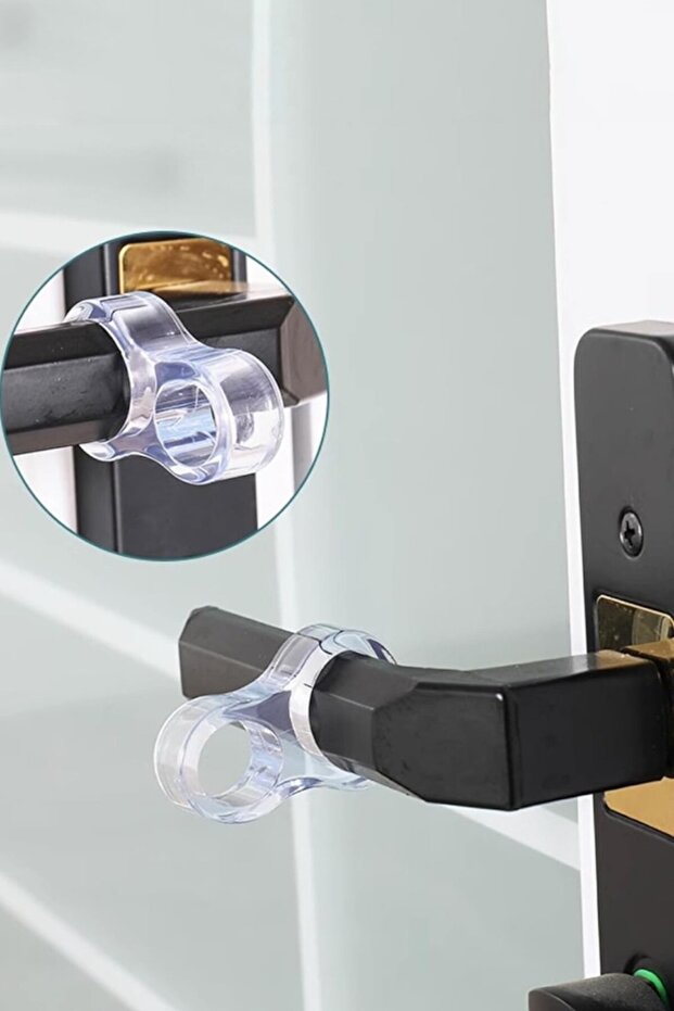 Şeffaf Silikon Plastik Kapı Kolu Tutucu Tutacağı Durdurucu Pencere Tamponu Stoperi (10 Adet) - 8