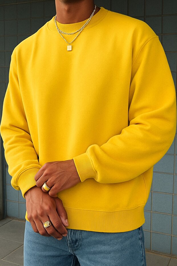SWEATSHIRT BĂRBAȚI SOLID - 1