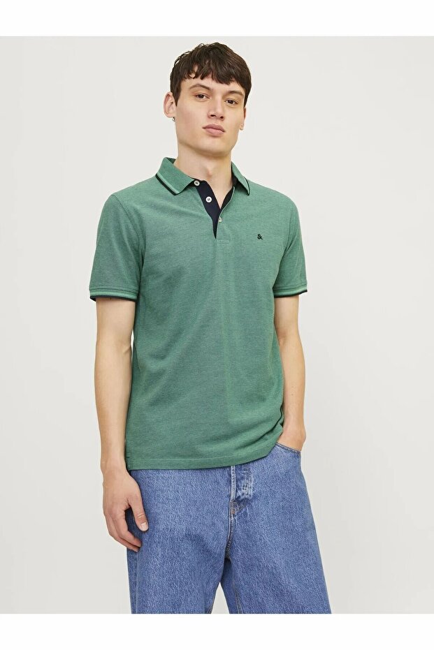 Ceket Einfarbig Polo Tişört - 1