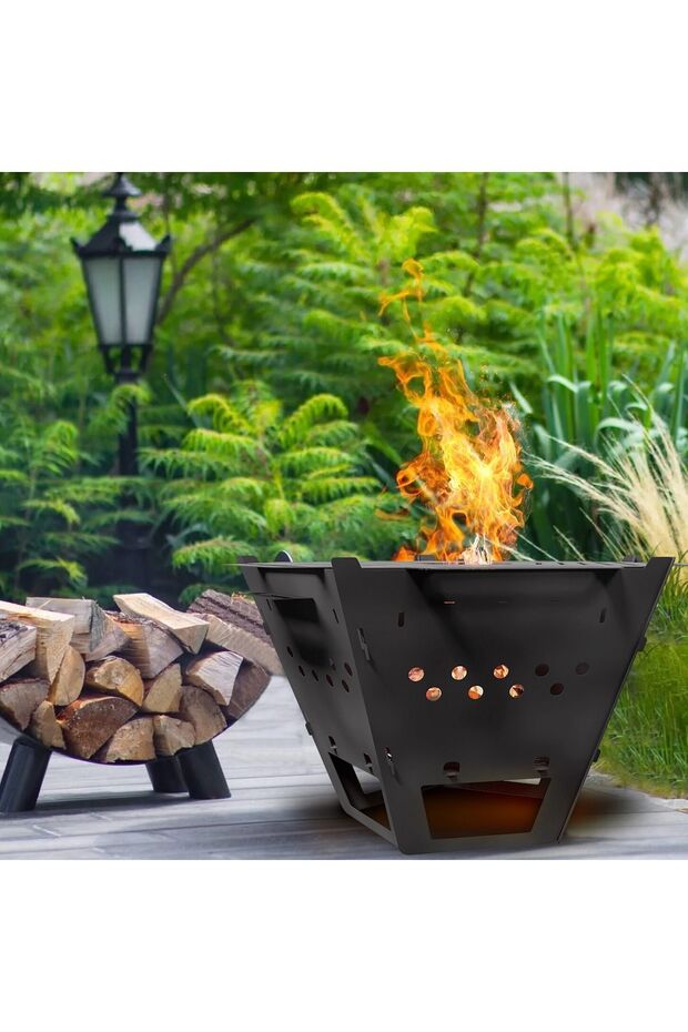 FlameHex Modern ve Şık Ateş Çukuru - 4