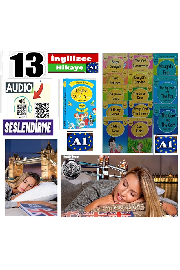 13 Pieces 5.6.7. Classroom English Story Reading Book – A.1 - Beginner- Intermediate Level Q,R. Coded