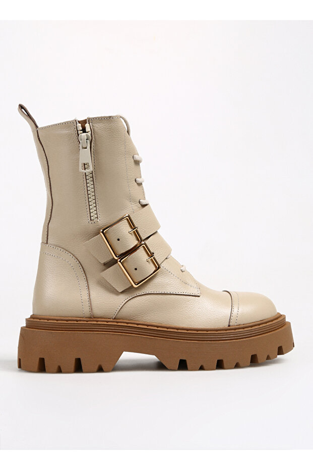 Bej Kadın Deri Bot Celia - 1