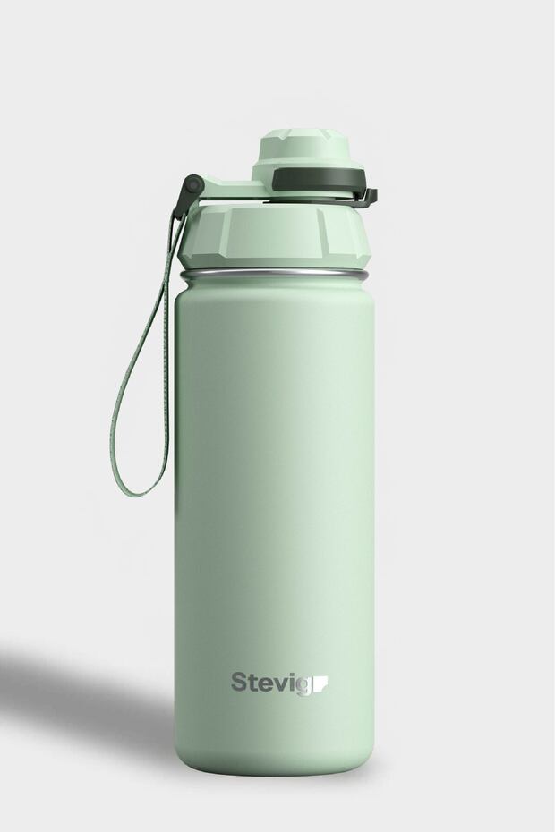 1 Hand Leak-Proof Leakproof Steel Thermos 500 ml Smoke Green St-221