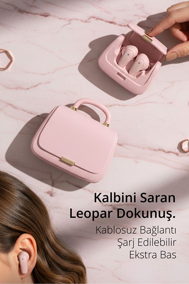 9976-P Çanta Tasarımlı TWS Kablosuz Bluetooth Kulak İçi Kulaklık / Bluetooth V5.4 / Type-C / Şarjlı - 4