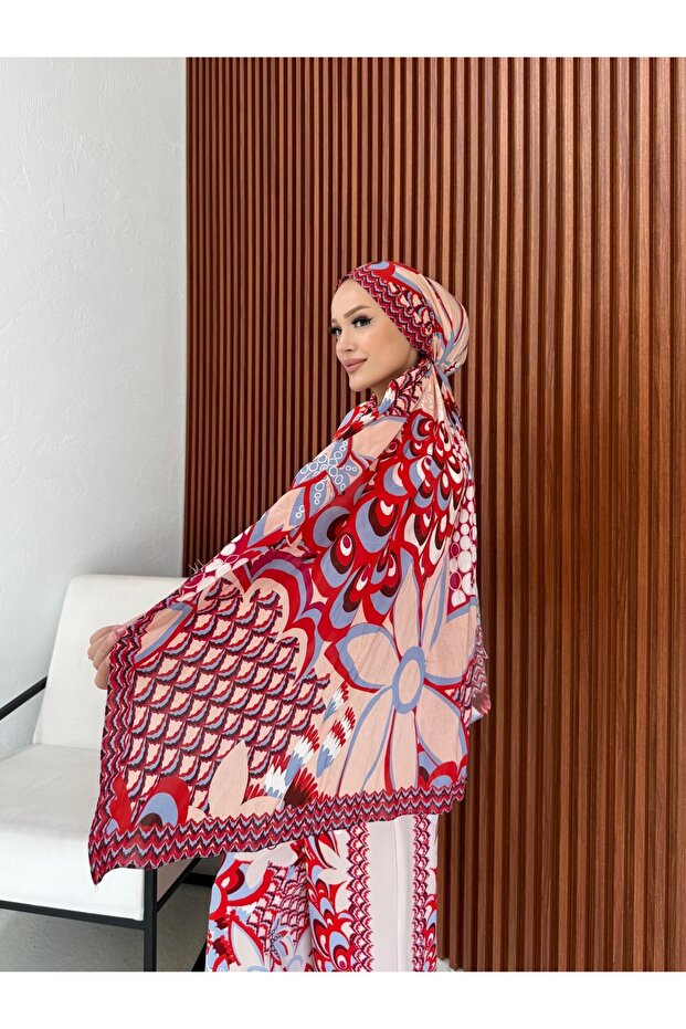 شال منقوش 32-501 STD بيج