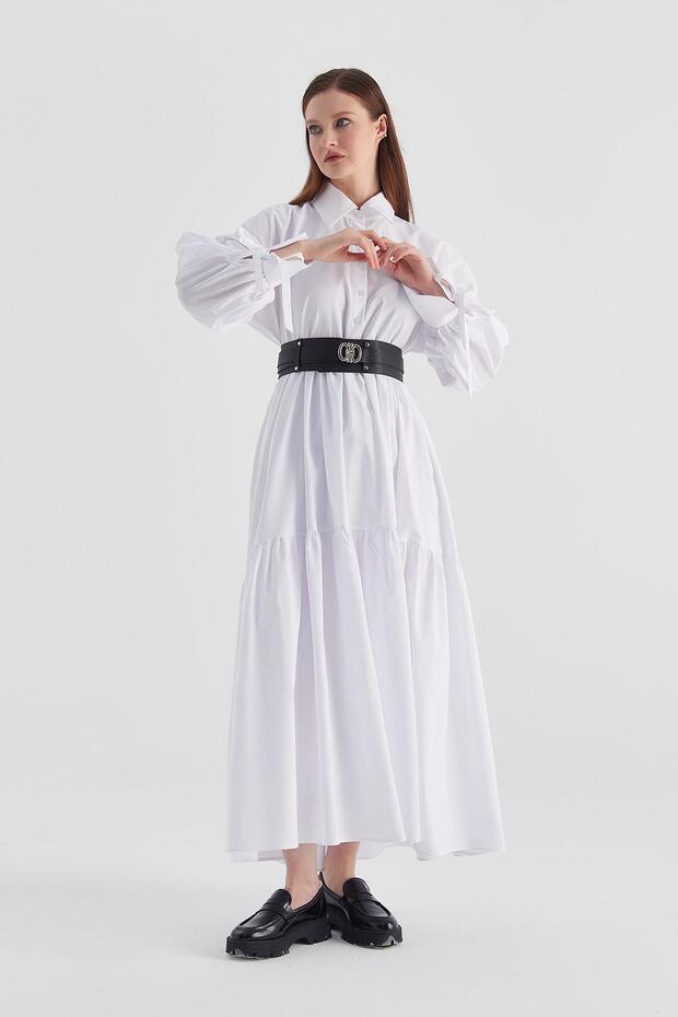 Rochie cu bretele albe - 2