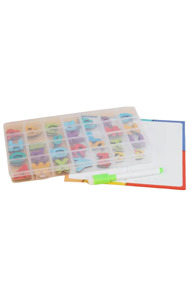Educational game with magnetic board - Alphabet with small and large letters, 130 pieces - 2