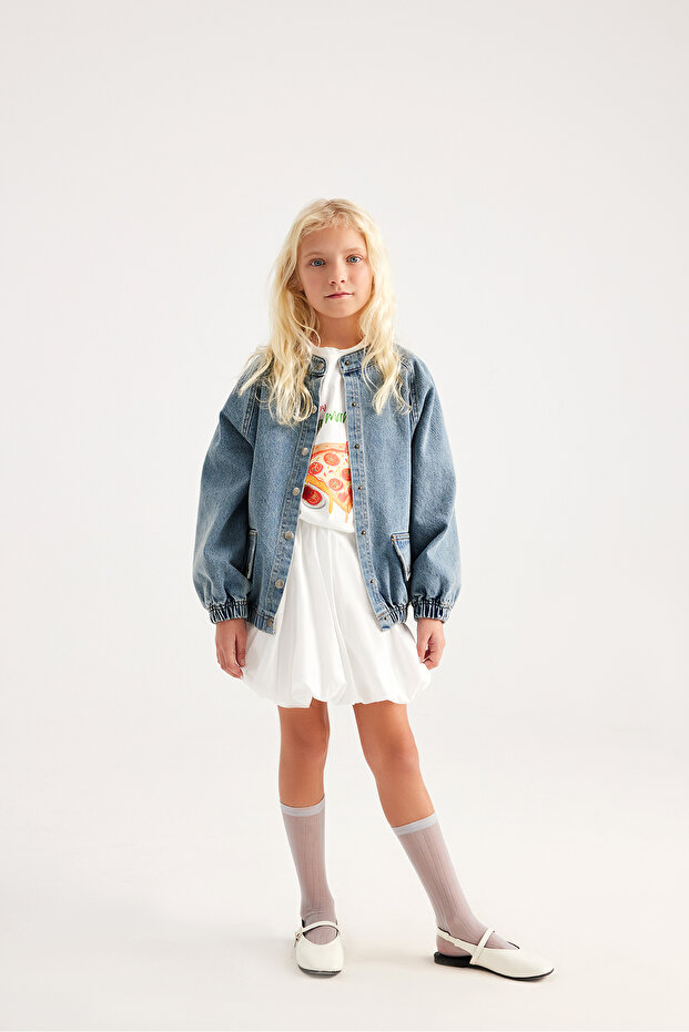 Denim Bomber Ceket - 2