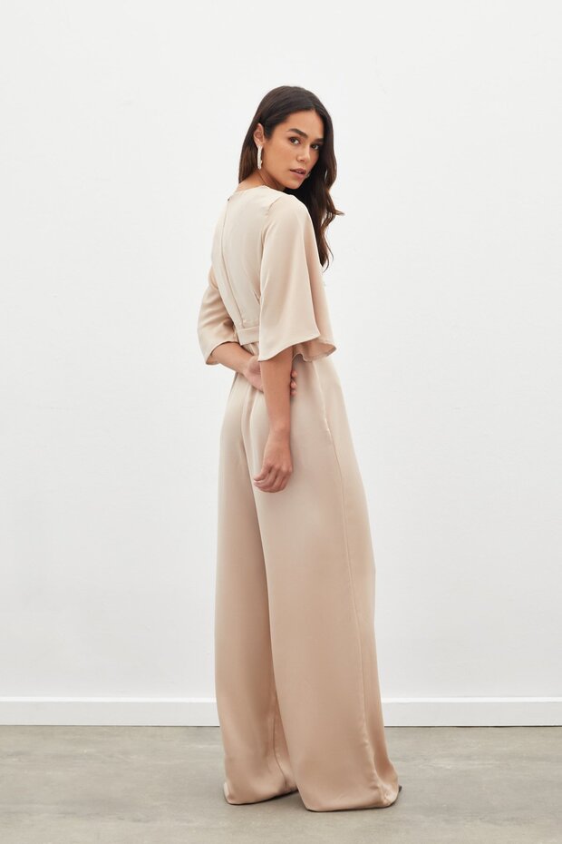 Kemerli Krep Tulum - Bej - 8