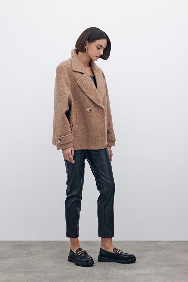 Buklet Kısa Kaban - Camel - 2