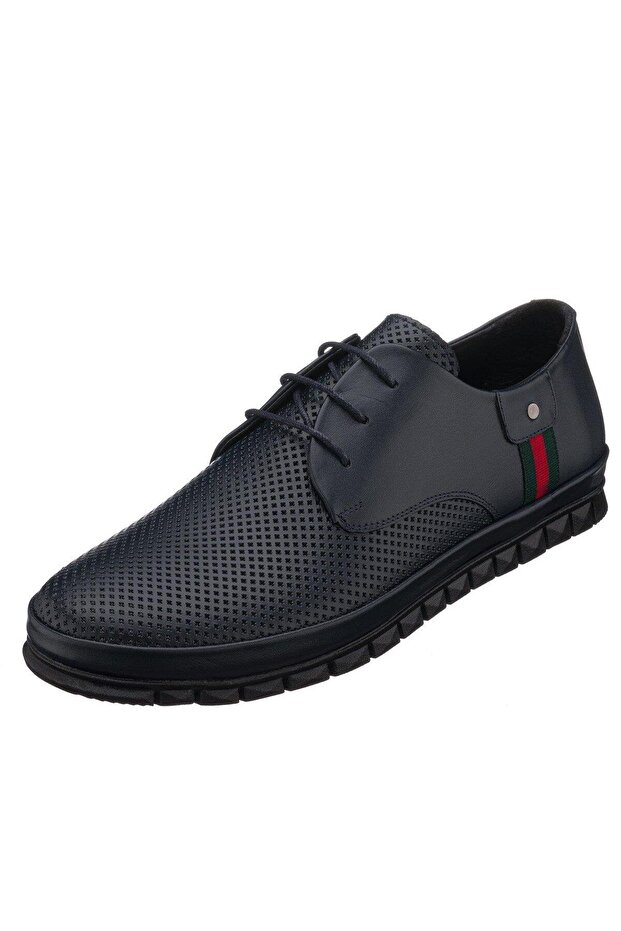 45-46-47-48-49-50 Number Ag8800-1 Navy Blue Leather Summer Large Size Cowhide Comfortable Wide Fit Er