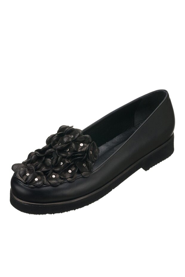 40-41-42-43-44 Number R8000 Black Inside Cowhide Comfortable Wide Mold New Season Large Size Women's Moon