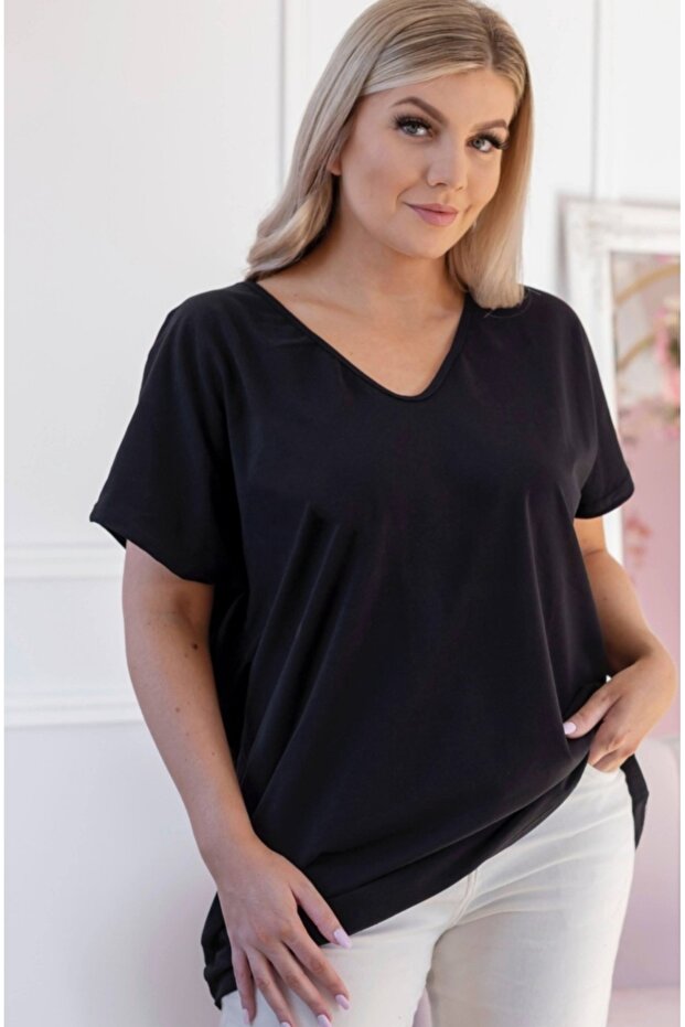 V-Neck Trend Large Size Cotton Fabric Premium T-Shirt