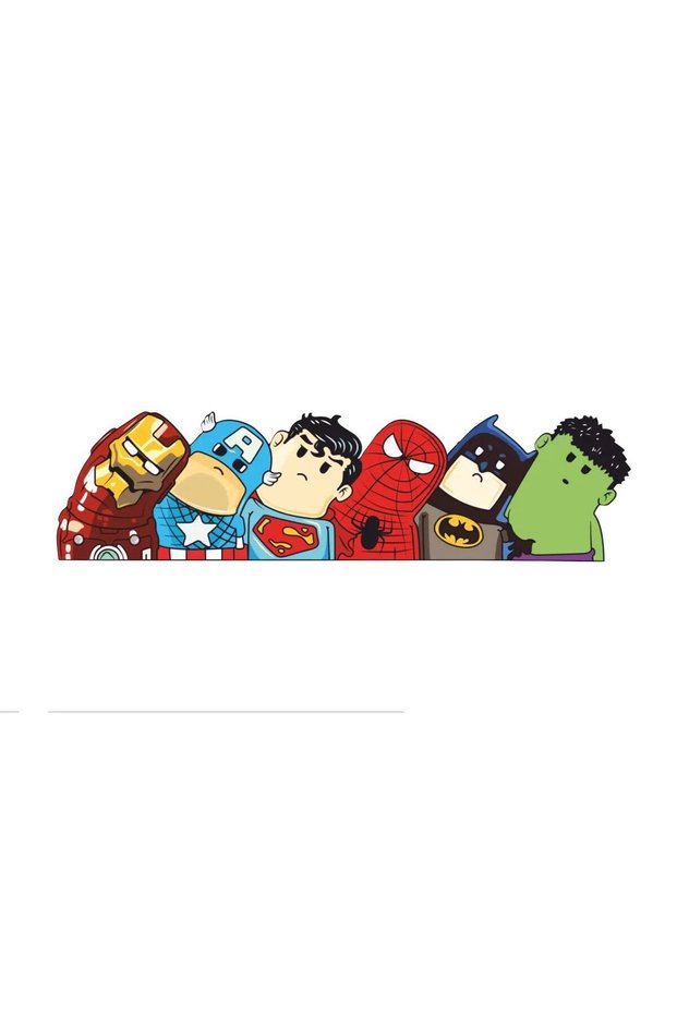 Mrvl Heroes Car Sticker, Helmet, Motorcycle, Laptop Sticker 24X6 cm
