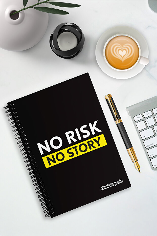 No Risk No Story Themed Hardcover A5 Undated Academic Agenda