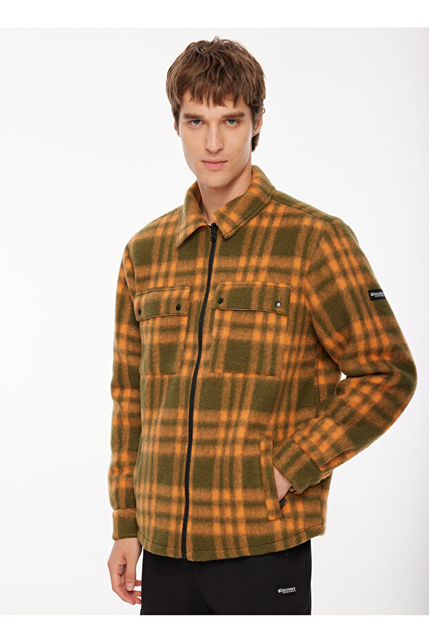 Haki Erkek Relaxed Fit Kareli Mont D3WM-MNT6 - 7