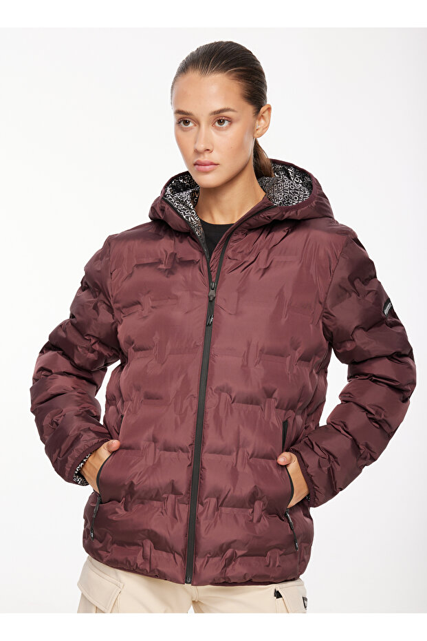 Mürdüm Kadın Kapüşon Yaka Basic Mont D3WL-MNT2 - 2