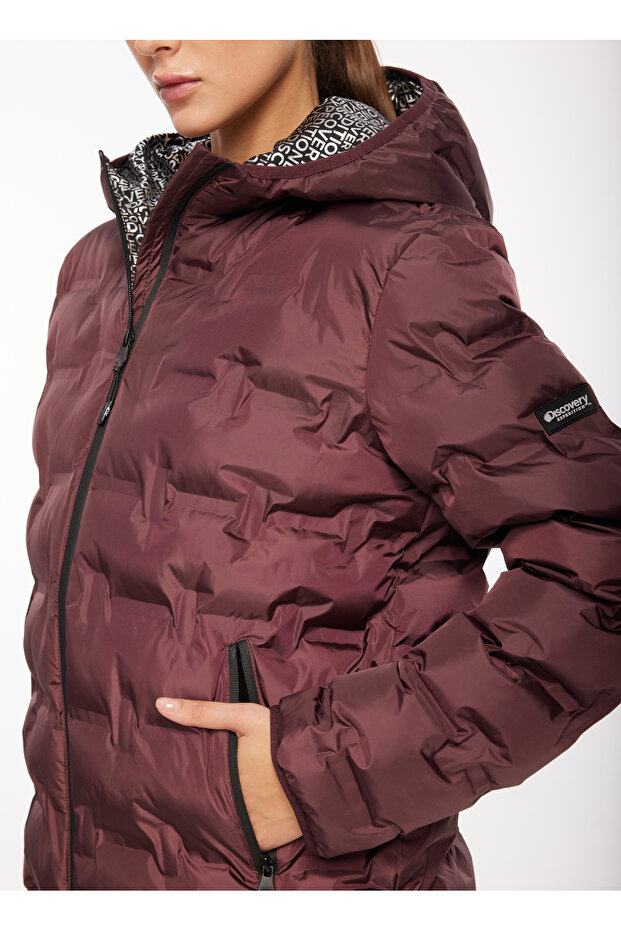 Mürdüm Kadın Kapüşon Yaka Basic Mont D3WL-MNT2 - 3