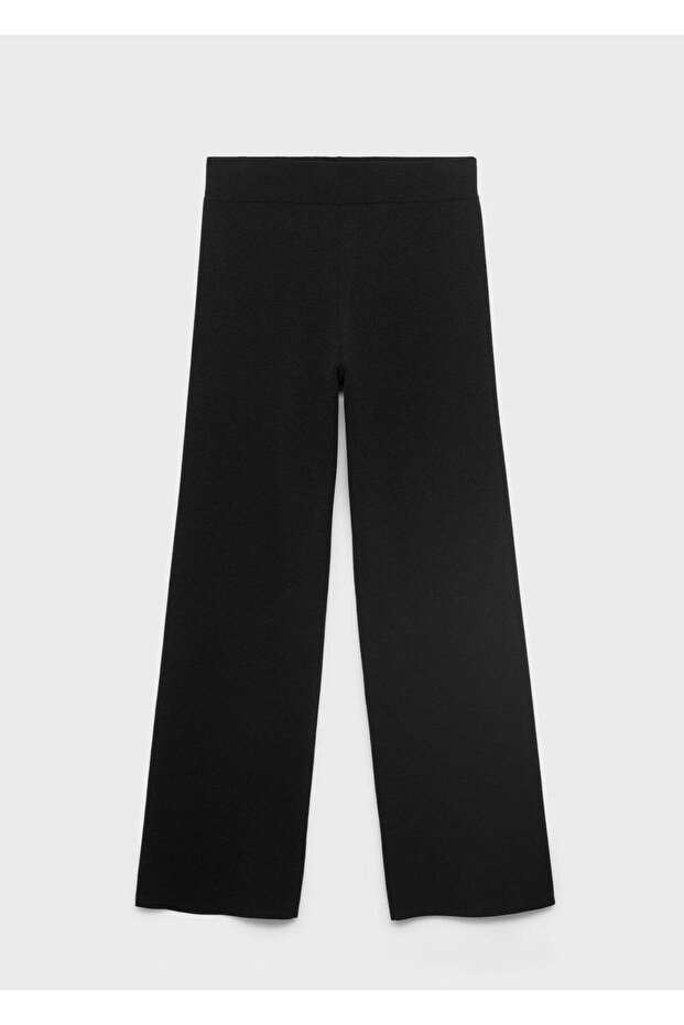 Beli lastikli triko pantolon - 3