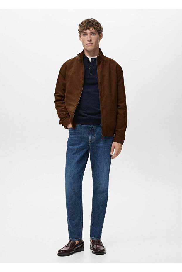 Suede Leather Look Jacket - 2