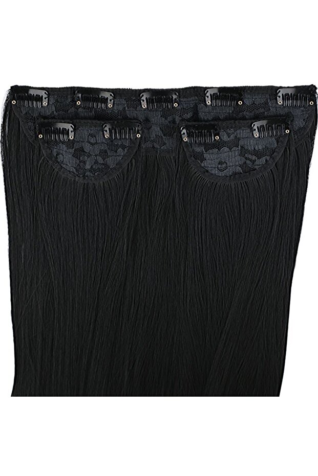 Flat Half Moon + 2 Side Snaps - Black - 2