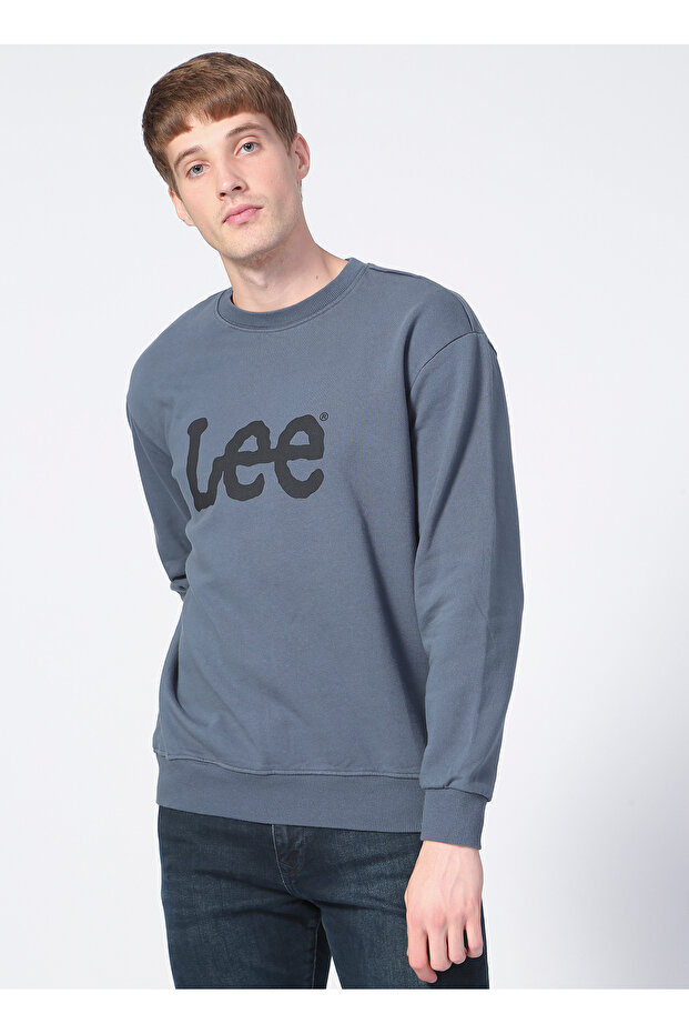 Crew Neck Anthracite Men's Sweatshirt L80Xtjtg_Crew Neck Sweatshirt