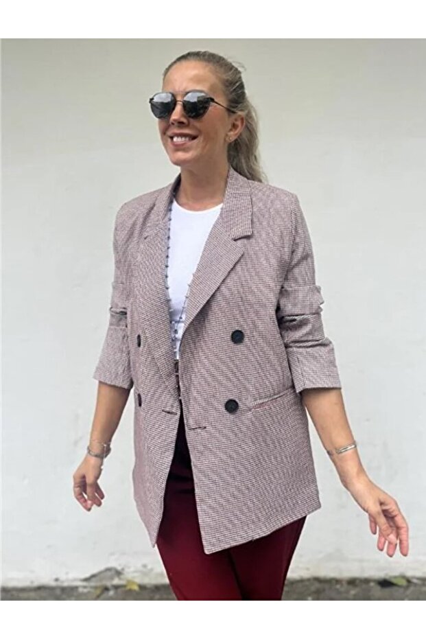 سترة بليزر ذات ياقة واسعة - 6