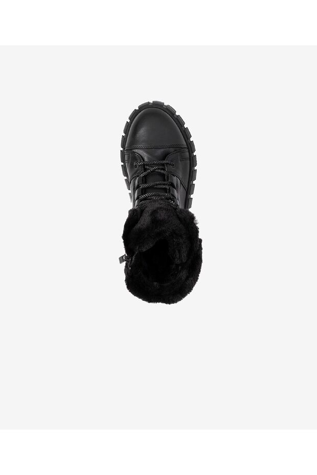 Kadın Siyah Hakiki Deri Memory Foam Taban Sneaker Bot 3K2SB33000 - 4