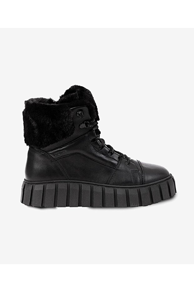 Kadın Siyah Hakiki Deri Memory Foam Taban Sneaker Bot 3K2SB33000 - 1