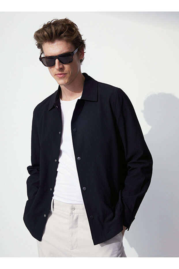 Basic Siyah Erkek Düz Ceket Athenıo - 3