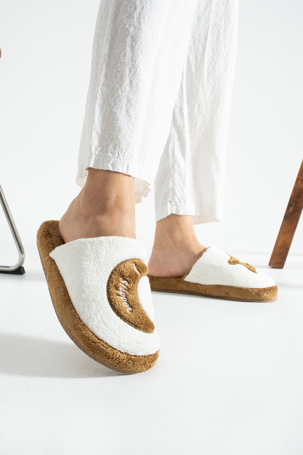 Taba Ay Yıldız Kışlık Kadın Terlik - 7