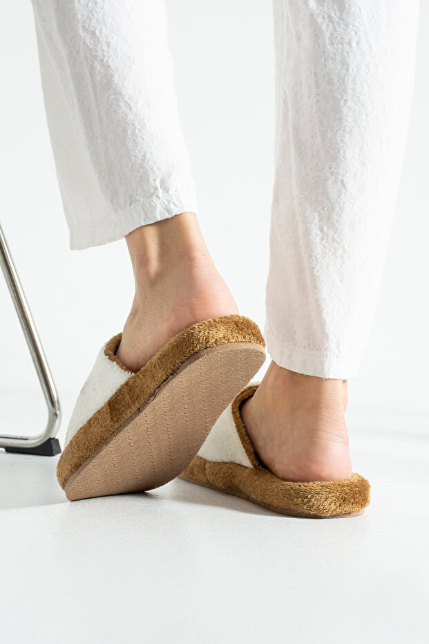 Taba Ay Yıldız Kışlık Kadın Terlik - 4