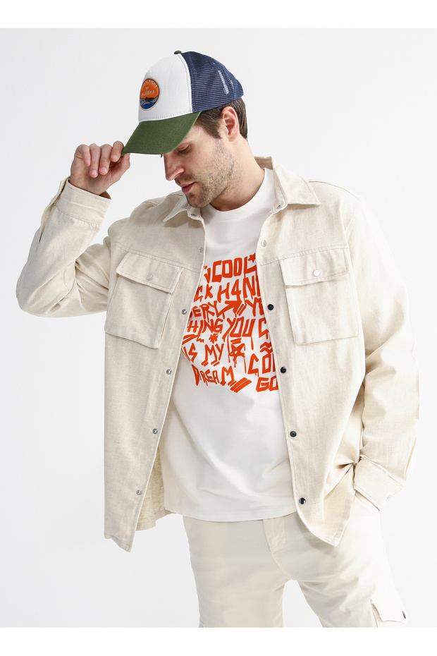 Basic Bej Erkek Düz Ceket Rıgel - 1